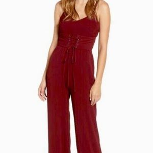 NWT WAYF Plum Corset Jumpsuit